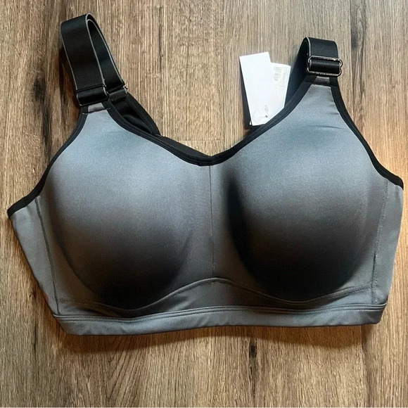 Livi 46DDD Sports Bra Gray Max Support Underwire Back Closure - Picture 1 of 3